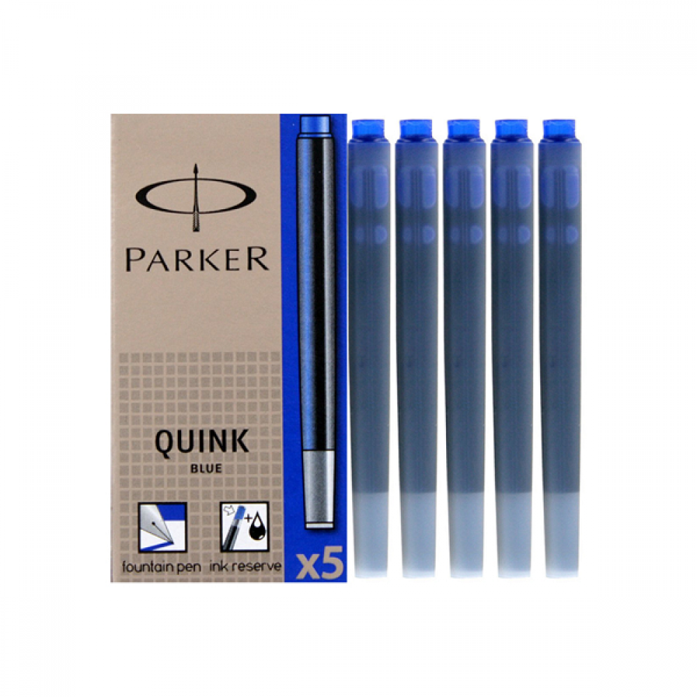 Cartuchos Parker Quink Azul Lavable 5 Unidades